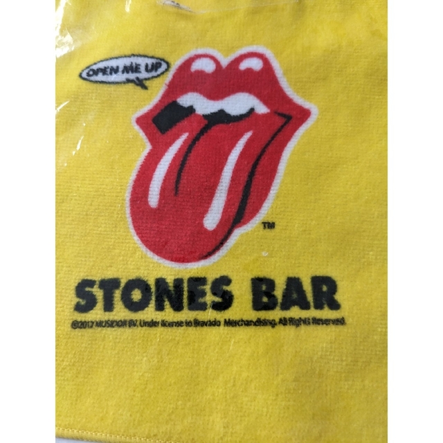 新品未使用品未開封　ローリング・ストーンズ　STONES　BARハンドタオル メンズのファッション小物(ハンカチ/ポケットチーフ)の商品写真