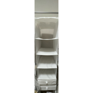 イケア(IKEA)のIKEA スクッブ　ハンキング収納　6段　ホワイト　ボックス付(押し入れ収納/ハンガー)