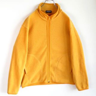 ユニクロ(UNIQLO)の【美品】90s OLD ユニクロ 紺タグ フリースジャケット ライトオレンジM(スウェット)