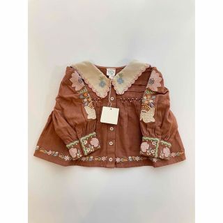 キャラメルベビー&チャイルド(Caramel baby&child )の【apolina】Bette Blouse - Chocolate 2-3y(ブラウス)