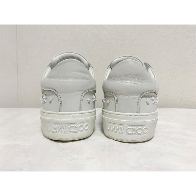 80/20クロス 希少 美品 ジミーチュウ スター レザー 白 スニーカー 42