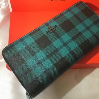 コーチ(COACH)のプレゼントにも❤️新品コーチ正規品ラウンドファスナー長財布マルチグリーン(財布)