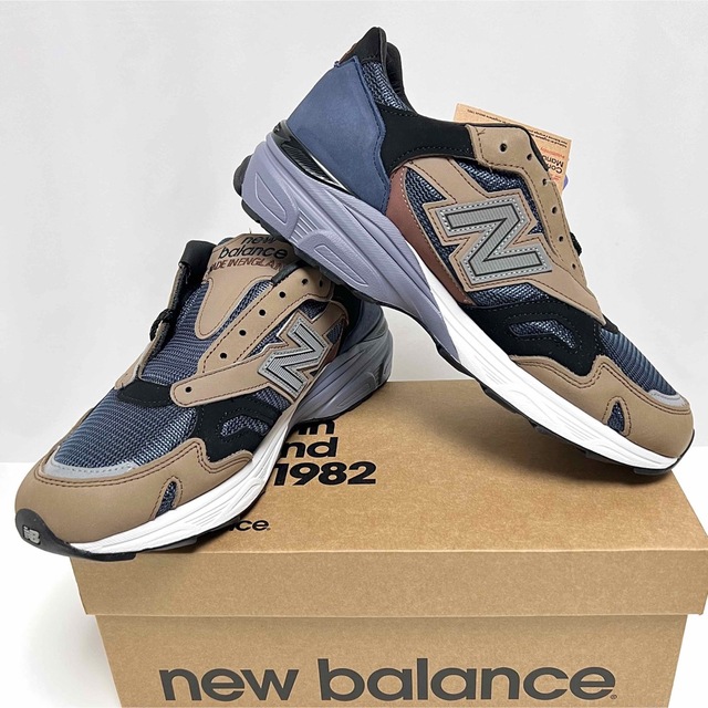 25cm 新品 ニューバランス M920 NEW BALANCE 英国製 茶 紺