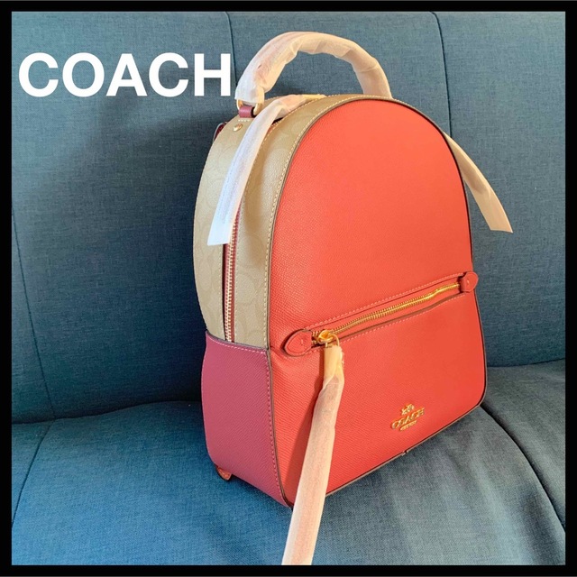 COACH ピンク リュック レディース