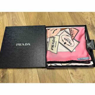 プラダ(PRADA)の【プラダ】シルクスカーフ　ピンク(バンダナ/スカーフ)