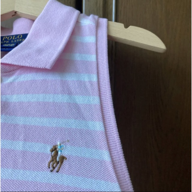 Ralph Lauren(ラルフローレン)のラルフローレン　袖なし　ノースリーブ　ボーダー　ワンピース　ポニー　春　夏 キッズ/ベビー/マタニティのキッズ服女の子用(90cm~)(ワンピース)の商品写真