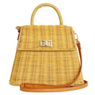 アメリヴィンテージ(Ameri VINTAGE)のつばちゃんママ様専用◇Ameri★ TRAPEZE RATTAN BAG(かごバッグ/ストローバッグ)