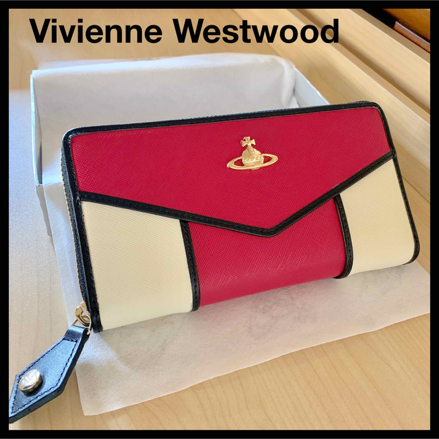 18300円 Westwood 】長財布／白×赤／箱袋付 【新品♪Vivienne