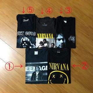 glamb越前菜都子NIRVANAニルヴァーナカートコバーン風Tシャツ黒グラムL-