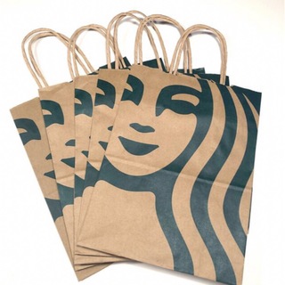 スターバックスコーヒー(Starbucks Coffee)のスターバックス 紙袋5枚セット ショップ袋 ショッパー　スタバ 手提げ袋(ショップ袋)