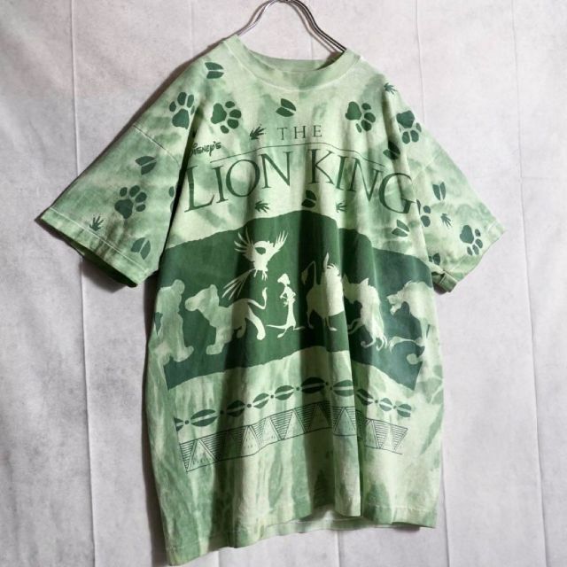Disney(ディズニー)の【超希少】ライオンキング　Tシャツ　90s 総柄 メンズのトップス(Tシャツ/カットソー(半袖/袖なし))の商品写真