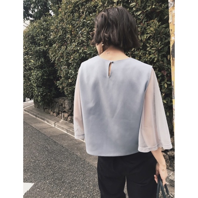 Ameri VINTAGE(アメリヴィンテージ)のAmeri★ SEE THROUGH LAYERED TOP レディースのトップス(シャツ/ブラウス(長袖/七分))の商品写真