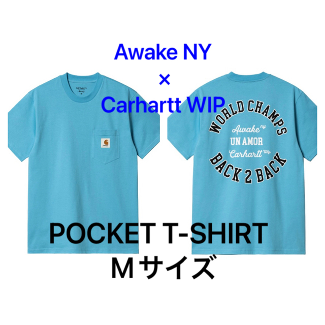 Awake NY×Carhartt WIP / POCKET T / 青 / M