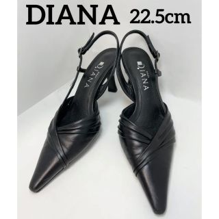 ダイアナ(DIANA)のDIANA パンプス 黒 ポインテッドトゥ ストラップ(ハイヒール/パンプス)