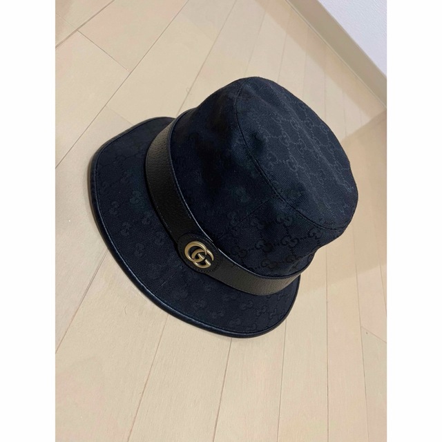 グッチ GUCCI ロゴ バケットハット バケハ XL 2L LL ブラック-