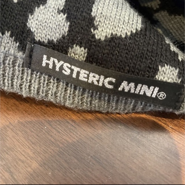 HYSTERIC MINI(ヒステリックミニ)の美品　ヒステリックミニ　ヒスミニ　ニット帽　帽子　レオパード キッズ/ベビー/マタニティのこども用ファッション小物(帽子)の商品写真