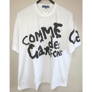 希少 COMME des GARCONS SHIRTS ロゴ総柄Tシャツ M