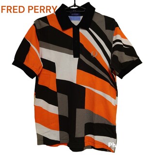 フレッドペリー(FRED PERRY)のFRED PERRY　＆SON コラボ　幾何学模様　半袖ポロシャツ(ポロシャツ)