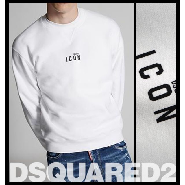 新品5.3万 DSQUARED2 21‐22AW ICONロゴスウェット M