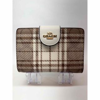 コーチ(COACH)のCOACH 二つ折り財布C6011 カーキ×チョークマルチ シグネチャー(財布)