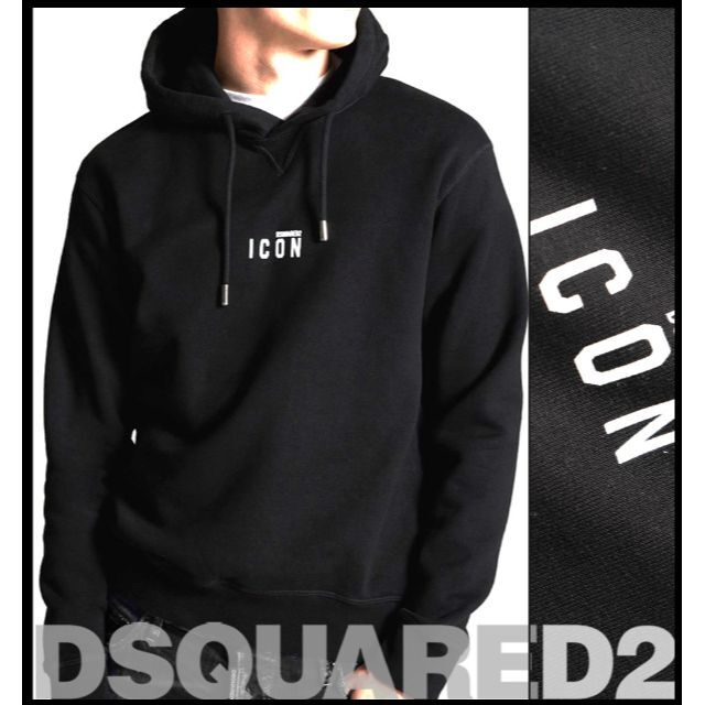 廉価版 新品6万 DSQUARED2 20‐21AW ICONロゴスウェットパーカーM ...