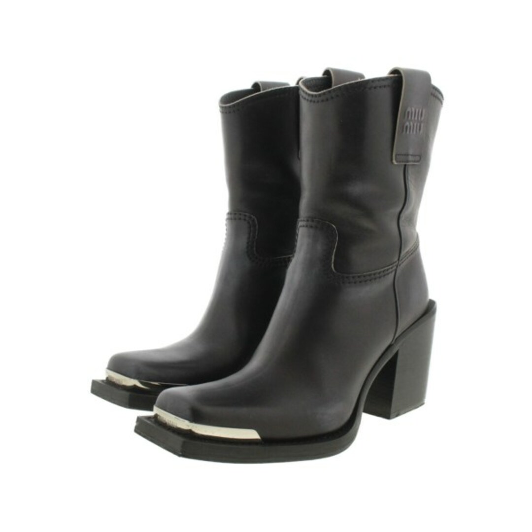 Miu Miu ミュウミュウ ブーツ 35 1/2(22cm位) 黒 | www.jarussi.com.br