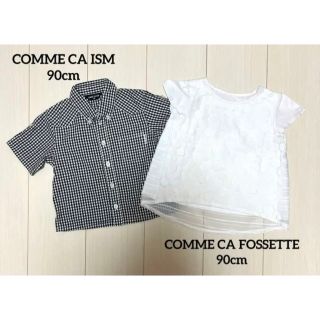 コムサイズム(COMME CA ISM)の【値下げ】COMME CA ISM トップス ブラウス チェックシャツ 90cm(Tシャツ/カットソー)