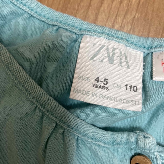 ZARA KIDS(ザラキッズ)のZARAキッズ　半袖カットソー　110cm キッズ/ベビー/マタニティのキッズ服女の子用(90cm~)(Tシャツ/カットソー)の商品写真