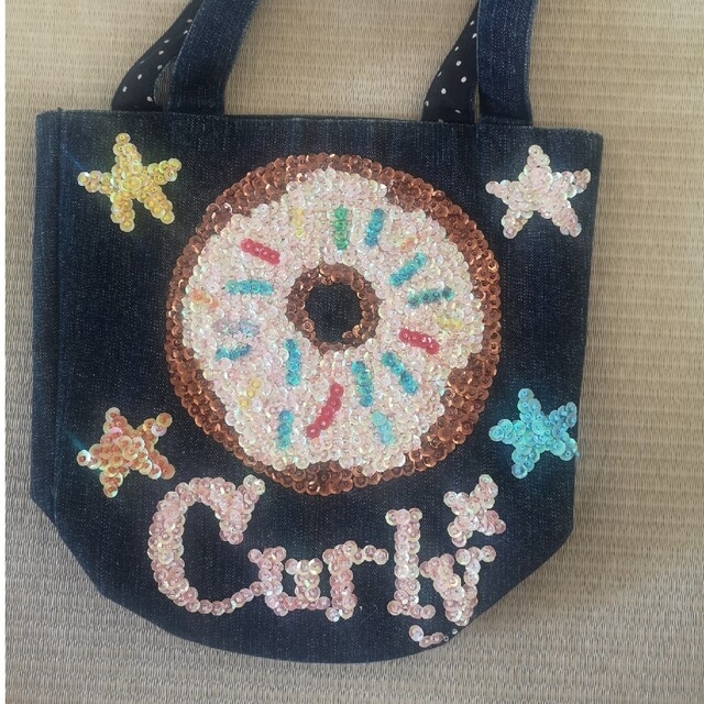 Curly Collection(カーリーコレクション)のCurly　collection　希少！ドーナツ柄　スパンコールバッグ レディースのバッグ(トートバッグ)の商品写真
