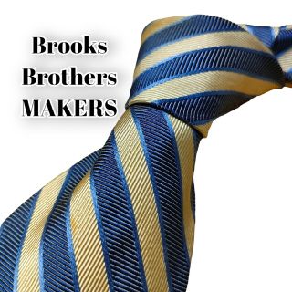 ブルックスブラザース(Brooks Brothers)の★Brooks Brothers MAKERS★　ブルー系　ストライプ　USA製(ネクタイ)