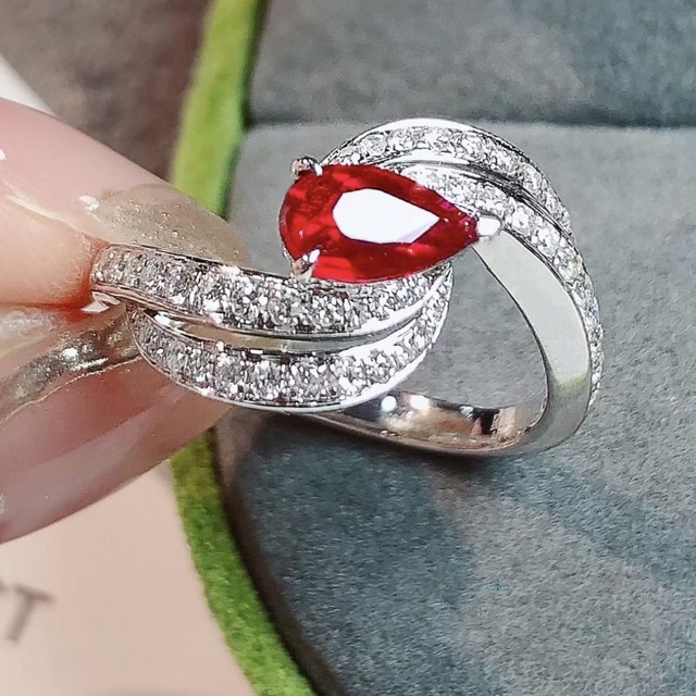 天然 ルビー ダイヤモンド リング 0.63ct k18 ¥Worldstoneのリング