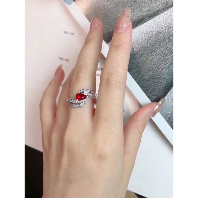 天然 ルビー ダイヤモンド リング 0.63ct k18 ¥Worldstoneのリング