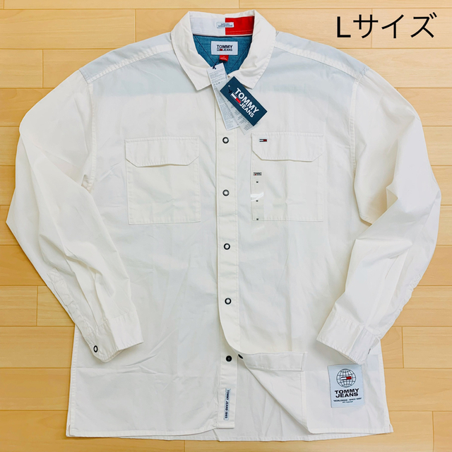 ☆Tommy Jeans 【L】最新作USA限定発売品のオーバーサイズシャツ