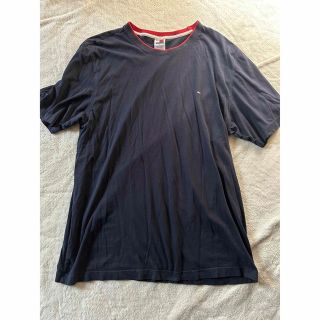 トミーヒルフィガー(TOMMY HILFIGER)のトミーヒルフィガー　ネイビー　オーバーサイズ　Tシャツ　半袖(Tシャツ/カットソー(半袖/袖なし))