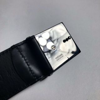 VERSACE - 良品 VERSACE ヴェルサーチェ メデューサ ベルト メンズ 黒