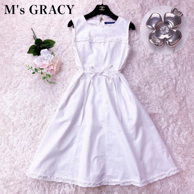 M'S GRACY - 極美品✨エムズグレイシー カメリア ウエストリボン