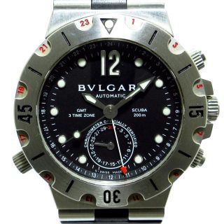 ブルガリ(BVLGARI)のブルガリ 腕時計 ディアゴノスクーバGMT 黒(その他)