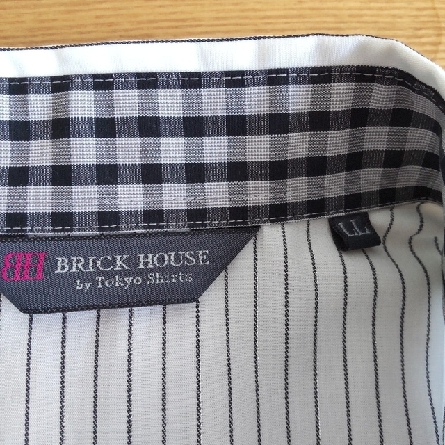 BRICK HOUSE by Tokyo Shirts(ブリックハウスバイトウキョウシャツ)のB00様専用   Brick House 東京シャツ　七分袖　ストライプシャツ レディースのトップス(シャツ/ブラウス(長袖/七分))の商品写真