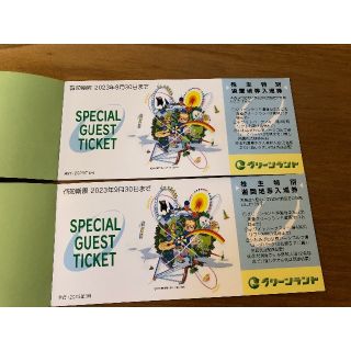 グリーンランド株主優待券4枚　2023年9月末期限(遊園地/テーマパーク)