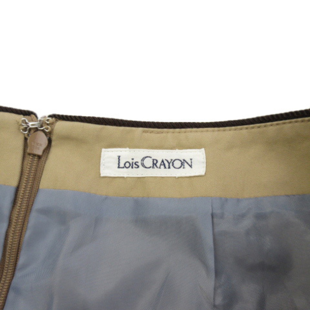 Lois CRAYON(ロイスクレヨン)のロイスクレヨン Lois CRAYON フロントタックスカート M ベージュ レディースのスカート(ひざ丈スカート)の商品写真