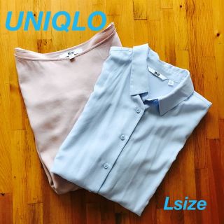 ユニクロ(UNIQLO)のシンプルブラウス🌸2枚セット(シャツ/ブラウス(長袖/七分))