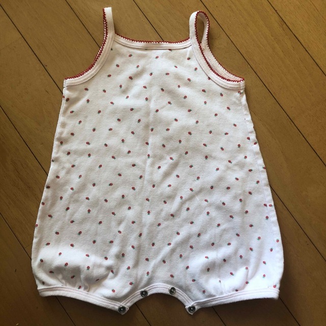 PETIT BATEAU(プチバトー)のプチバトー　ベビーロンパース　ノースリーブ キッズ/ベビー/マタニティのベビー服(~85cm)(ロンパース)の商品写真