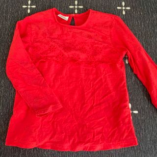 ザラキッズ(ZARA KIDS)のZARA ザラ　キッズ　ロンT 長袖　116 女の子　レース　(Tシャツ/カットソー)