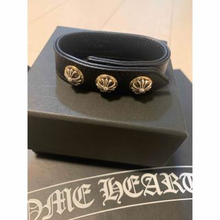 クロムハーツ(Chrome Hearts)のChrome Hearts 3ボタン レザー ブレスレット クロムハーツ(ブレスレット)