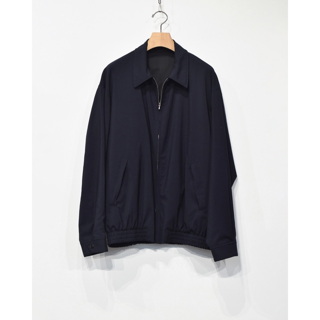 COMOLI シルク スイングトップ NAVY Size2