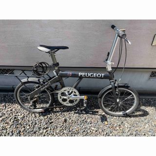 プジョー(Peugeot)の廃盤レア商品　プジョーコリブリ　折りたたみ自転車　ブラック(自転車本体)