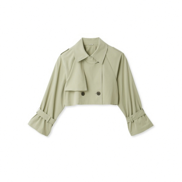 SNIDEL - SNIDEL Sustainableショートトレンチコート ミントの SNIDEL - SNIDEL Sustainableショートトレンチコート ミントの