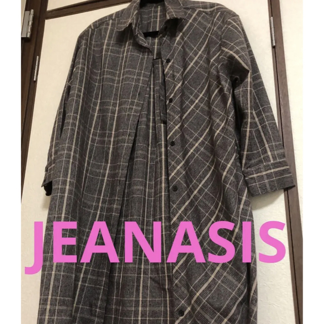 JEANASIS(ジーナシス)のジーナシス　シャツワンピ　重ね着 レディースのワンピース(ひざ丈ワンピース)の商品写真