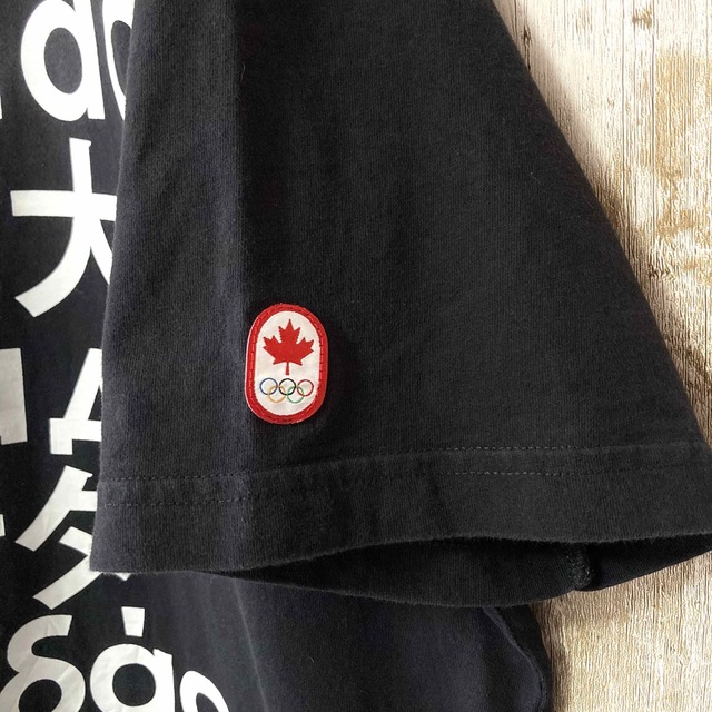 【カナダ製】プリント 五輪 Tシャツ L 黒 ブラック メンズのトップス(Tシャツ/カットソー(半袖/袖なし))の商品写真