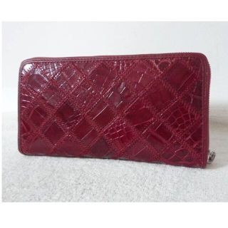 美品　クロコダイル　レザー　長財布　ラウンドファスナー　ロングウォレット(財布)